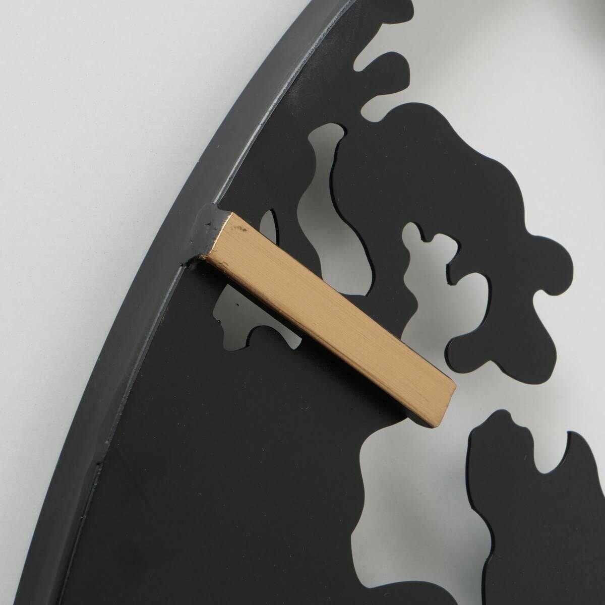 Zegar ścienny Union, metalowy ze złotymi wskazówkami