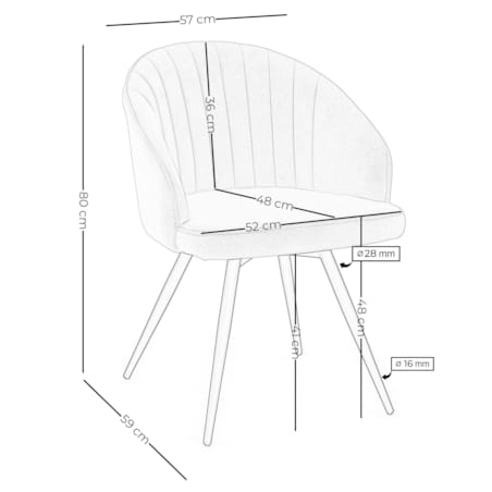 Krzesło tapicerowane obrotowe boucle teddy do salonu MODENA jasnobeżowe