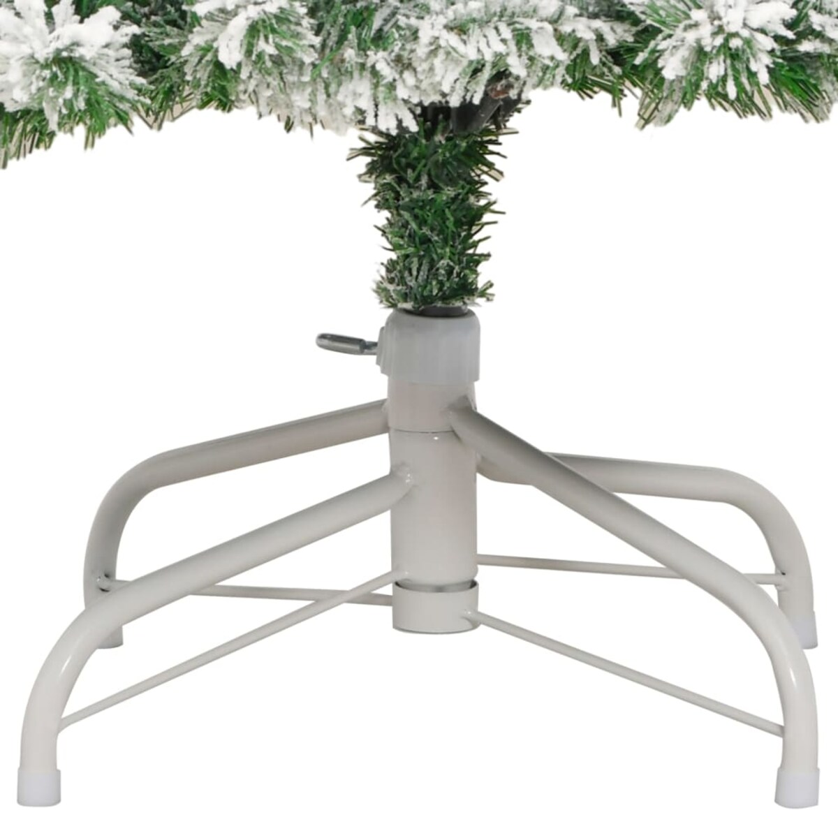 vidaXL Sztuczna choinka zawiasowa, ośnieżona, 210 cm