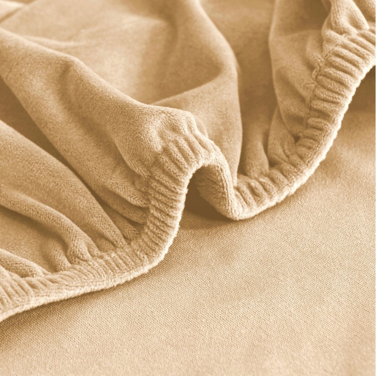 POKROWIEC NA SIEDZISKO 40x40cm BEŻOWY WELUR ELASTYCZNY [26L1]