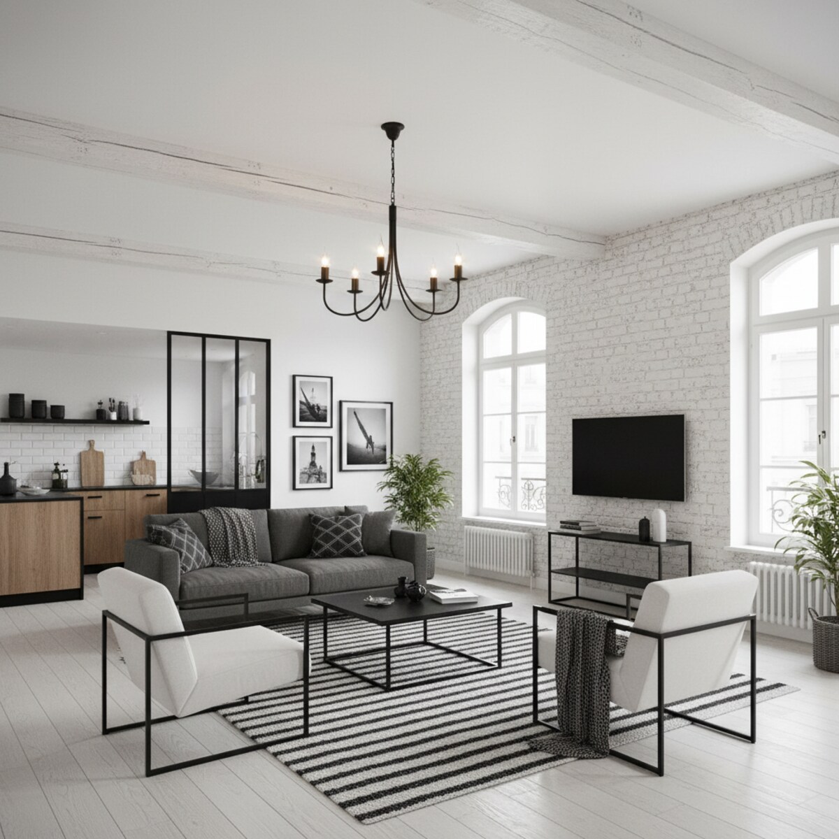 czarna lampa wisząca sufitowa 5 punktowa edylit loft do kuchni