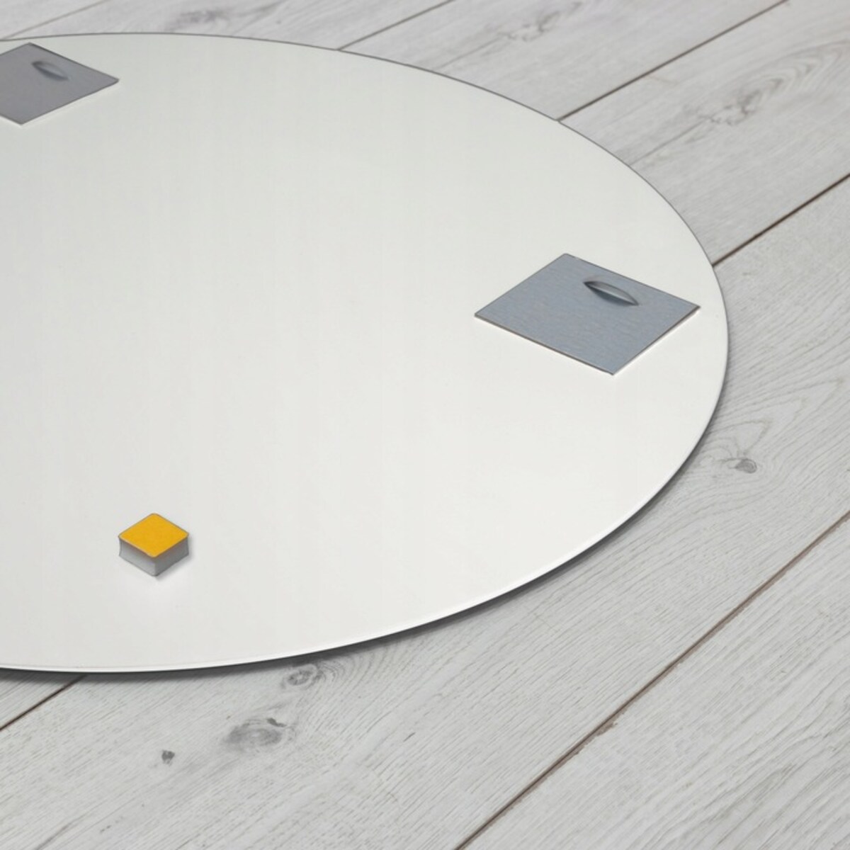 Lustro z nadrukiem Ø 50 - Ø 36 cm Industrialny kamień