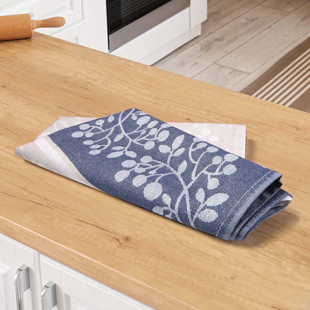 Ścierka bawełniana kuchenna 50x70 Perełka niebieska