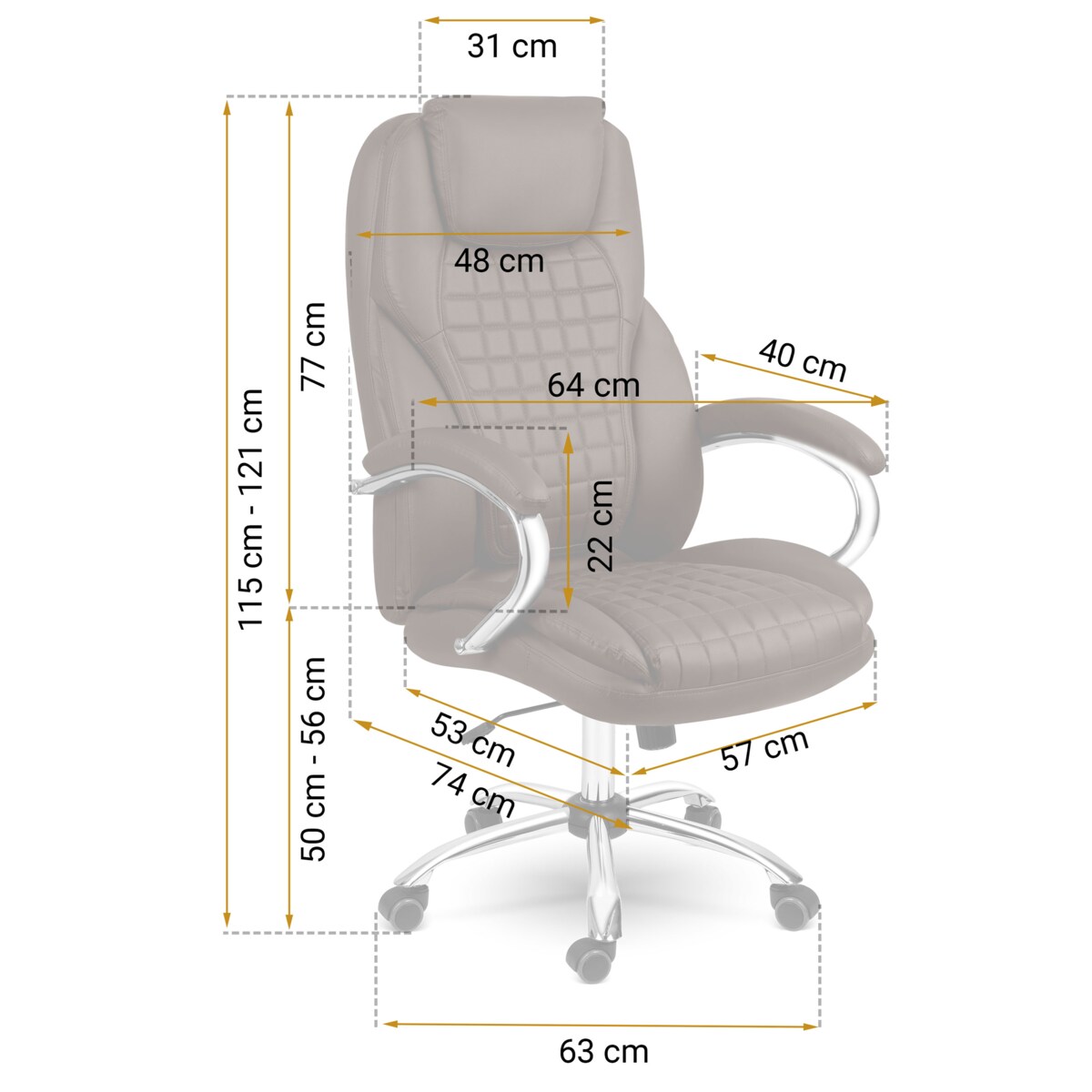 Fotel biurowy gabinetowy krzesło biurowe Sofotel Batory