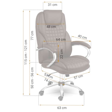 Fotel biurowy gabinetowy krzesło biurowe Sofotel Batory