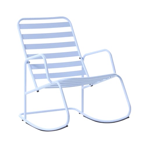 Fotel bujany ogrodowy TURI Metal Błękitny