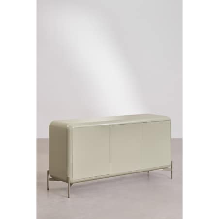 Komoda z płyty MDF błyszcząca Alazne 160x45 cm miętowa