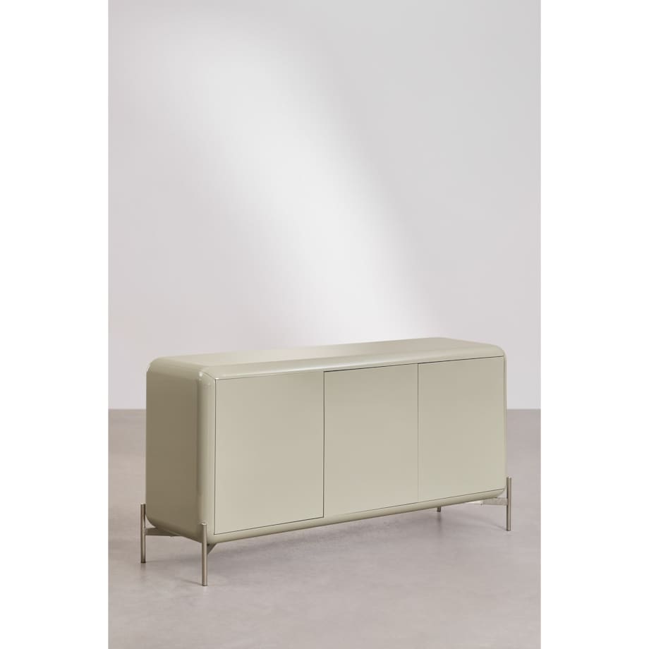 Komoda z płyty MDF błyszcząca Alazne 160x45 cm miętowa