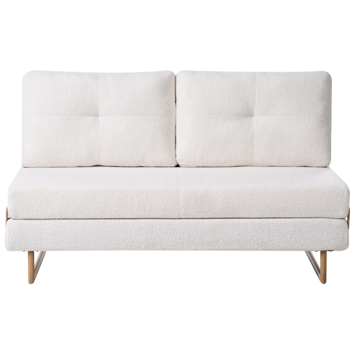 Sofa rozkładana dla 3 osób JERSLEV Boucle Złamana biel