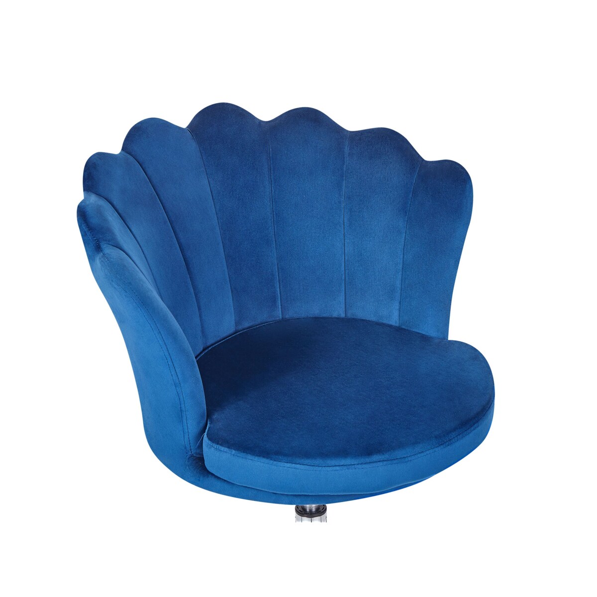 Krzesło biurowe regulowane welurowe niebieskie MONTICELLO