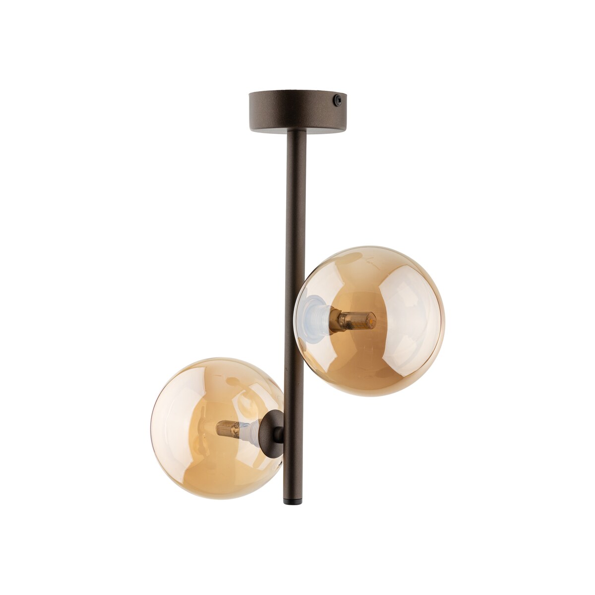 Lampa sufitowa TK Lighting ESTERA BROWN 4528, 2xG9, brązowa, bursztynowe szkło, do salonu i sypialni