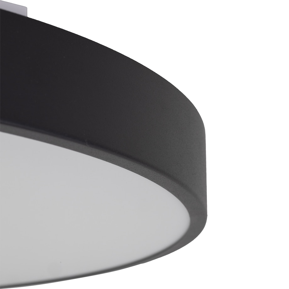 Lampa Sufitowa Łazienkowa Tk Lighting Velis Czarny Plafon Led 40W Ip54 Zmienna Barwa, Ściemniany