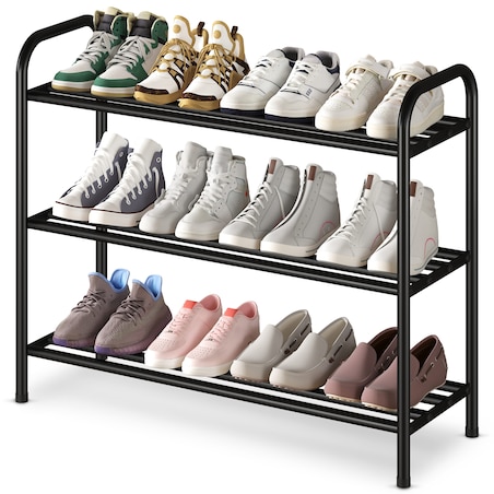 Regał szafka stojak półka na buty obuwie stalowa 3 poziomy Massido