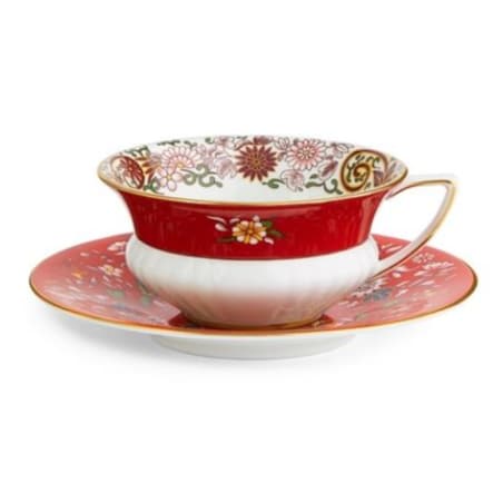 Filiżanka do herbaty ze spodkiem Crimson Orient Wonderlust Wedgwood