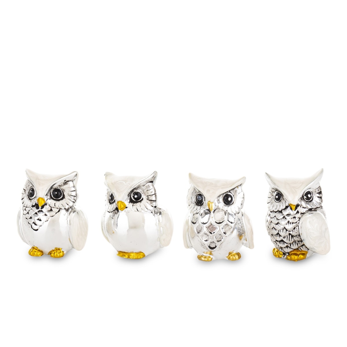 Dekoracja - figurki sówki 4 szt. 3,5x3x2,5 cm OWLS