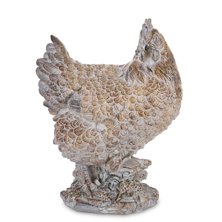 Dekoracja - szara KURA 40x21x34,5 cm