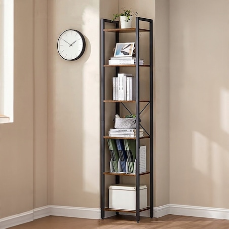 Biurowy regał na książki biblioteczka wysoki loft industrial słupek vintage