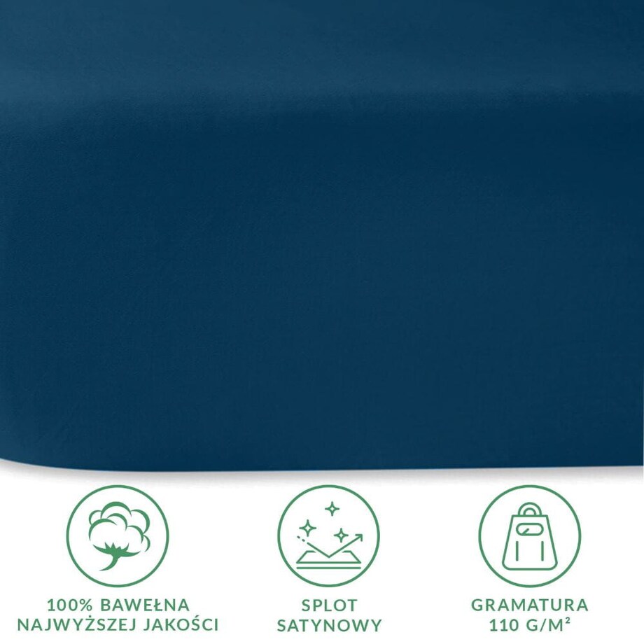 Prześcieradło satynowe bez gumki 200x220 kolor Chaber