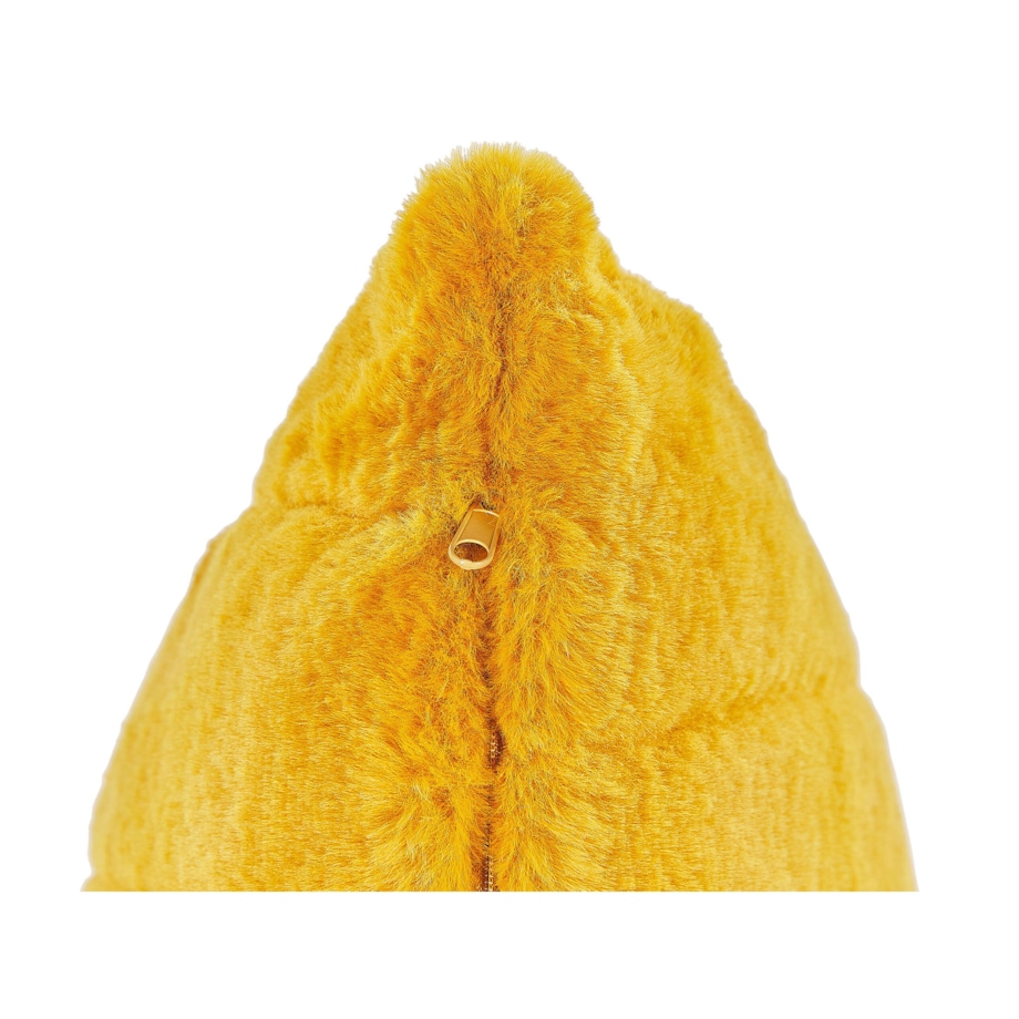 2 poduszki dekoracyjne włochacze 45 x 45 cm żółte PUMILA