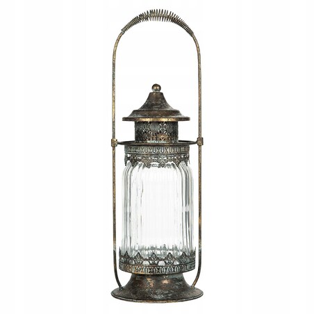 LAMPION RETRO VINTAGE stare złoto stojący / wiszący wys. 43cm