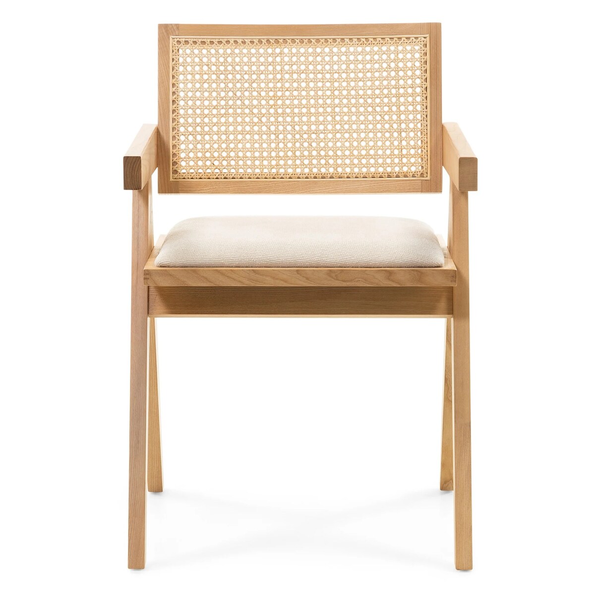 Krzesło z podłokietnikami, miękkie siedzisko, KIEMER - II jasnobrązowe