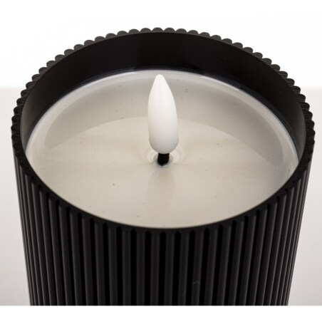 Świeca LED z tworzywa sztucznego14x8x8 cm CANDEL-2 czarna z timerem