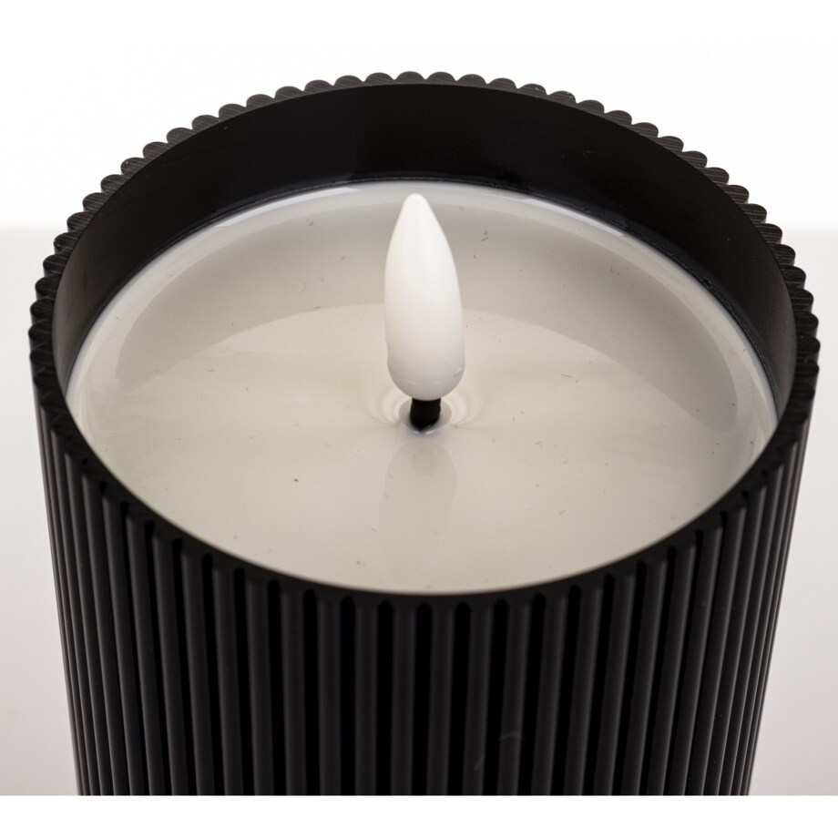 Świeca LED z tworzywa sztucznego14x8x8 cm CANDEL-2 czarna z timerem