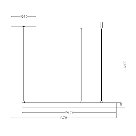 Złoty pierścień wiszący Midway LP-033/1P Light Prestige ring LED 3000K 35W