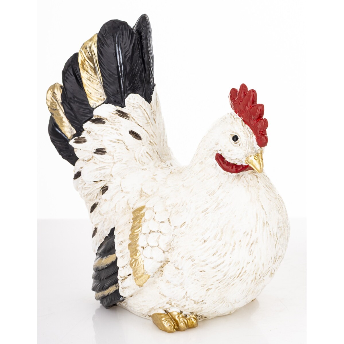 Dekoracja - kolorowa KURA I KOGUT 17x8x13 i 14x7,5x13 cm PLOMFEE - 2