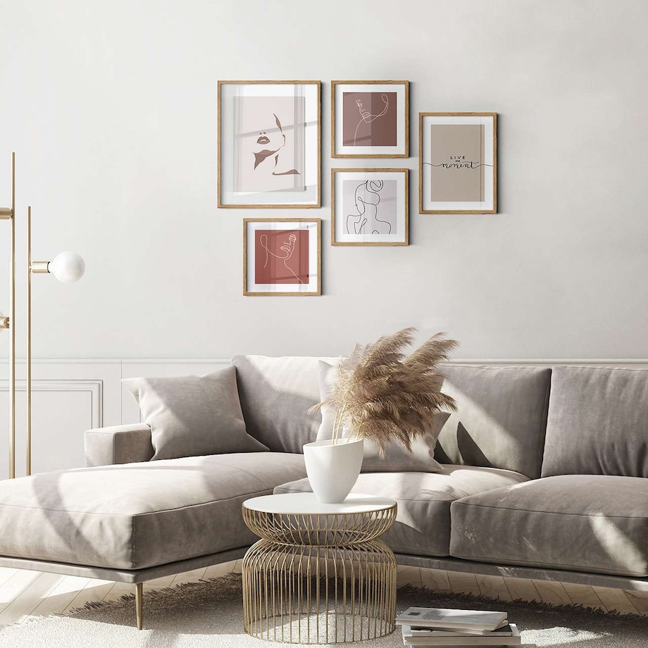 Ramki, 21x29,7 cm, A4, ramka na zdjęcie, Knor - beżowe ramki do zdjęć i plakatów, dekor drewna