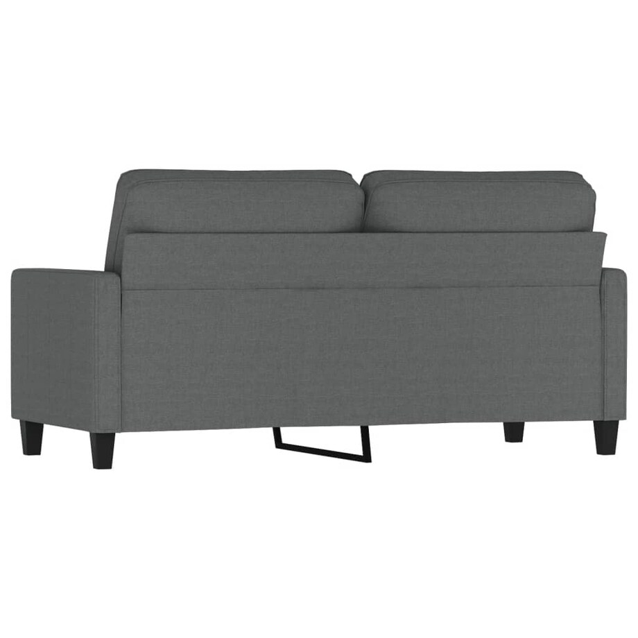 vidaXL Sofa 2-osobowa, ciemnoszara, 140 cm, tapicerowana tkaniną