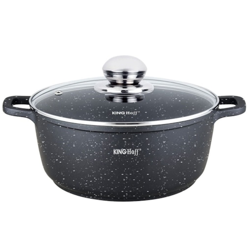 Garnek z powłoką marmurową 1.3L 16cm indukcja gaz KINGHOFF