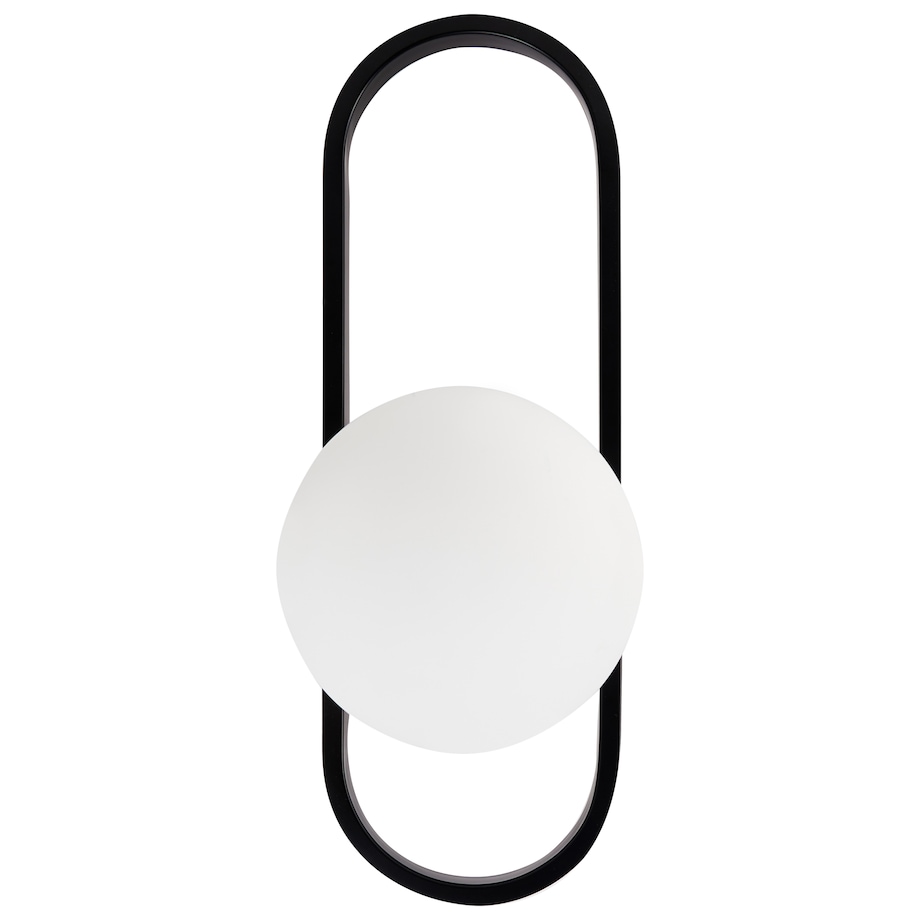 Lampa ścienna VARDI Czarny Metal
