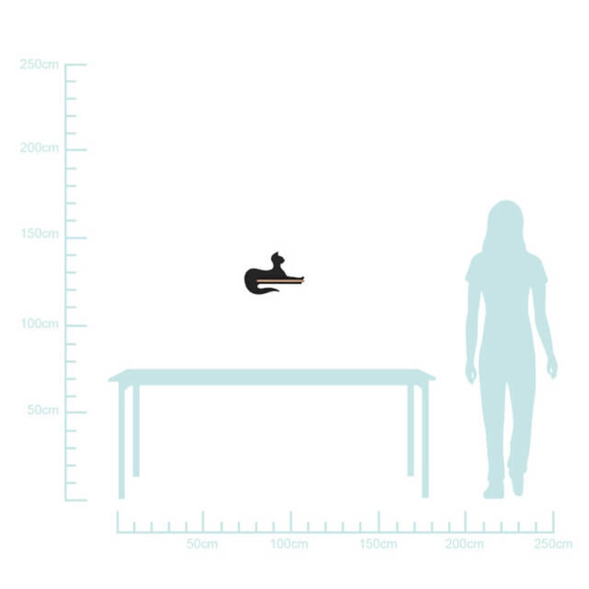 Lampa ścienna do pokoju dziecięcego Cat 21-26002 Candellux LED 5W 4000K kot czarna drewno