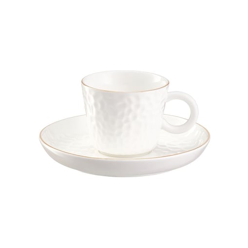 VILLA ITALIA Filiżanka do espresso porcelanowa 80 ml ze spodkiem PAULA