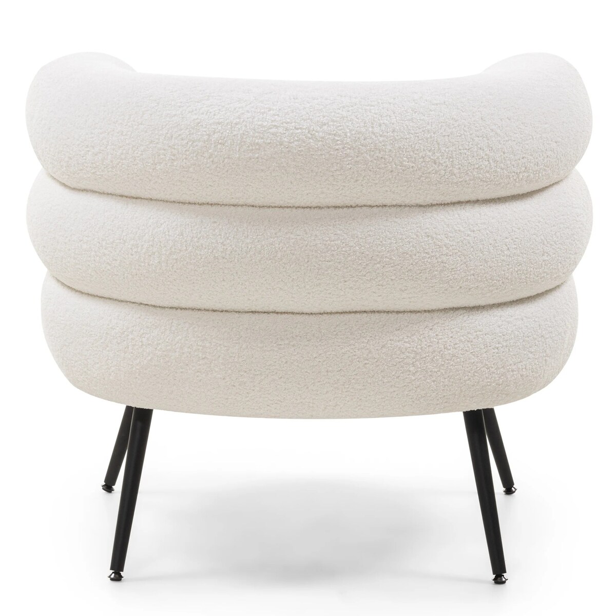 Fotel ecru na metalowych nóżkach Hensa