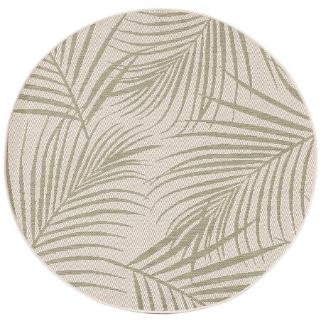 Dywan Lineo beige/jungle green 120cm, ⌀120 cm