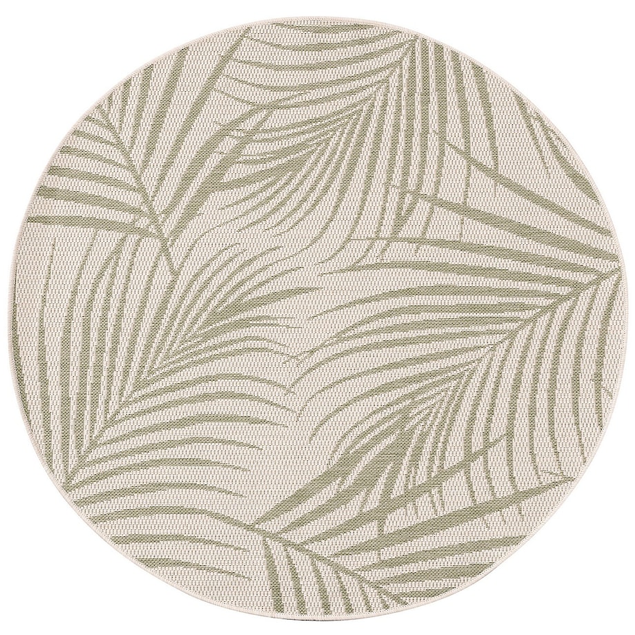 Dywan Lineo beige/jungle green 120cm, ⌀120 cm