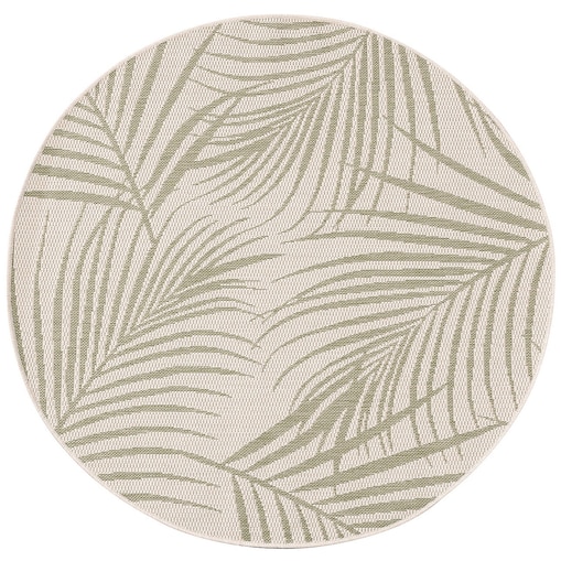 Dywan Lineo beige/jungle green 120cm, ⌀120 cm