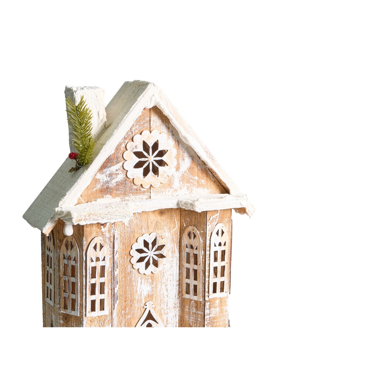 Dekoracja świąteczna LED UNARI Domek 50 cm Jasnobrązowy