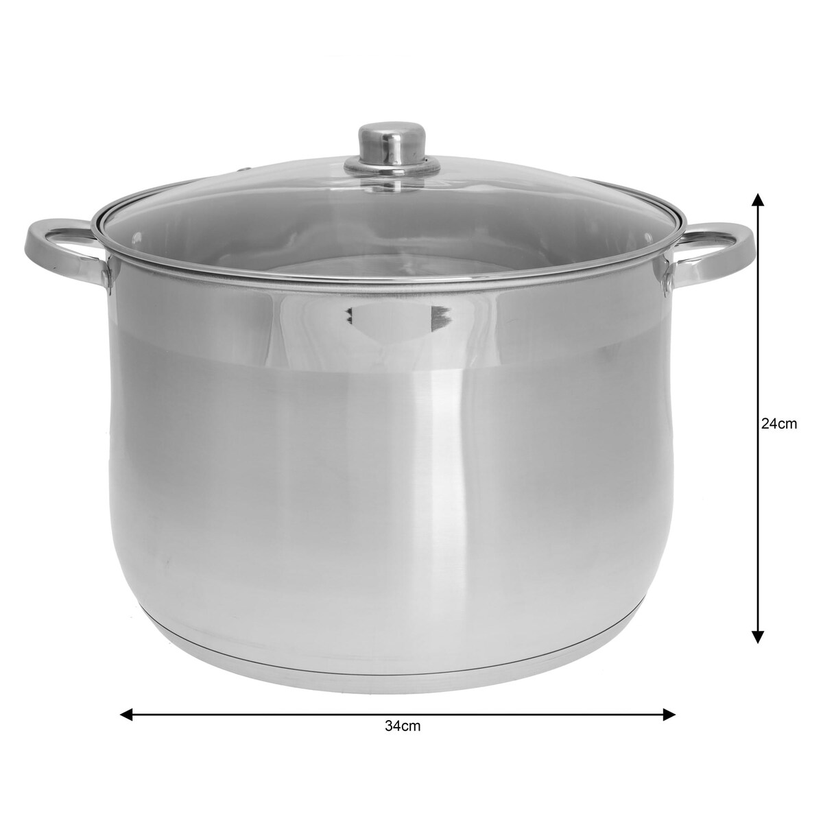 Garnek stalowy gastronomiczny duży 22.4L 34cm KLAUSBERG