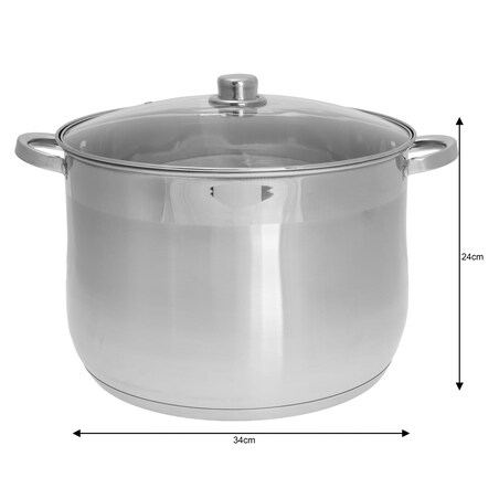 Garnek stalowy gastronomiczny duży 22.4L 34cm KLAUSBERG