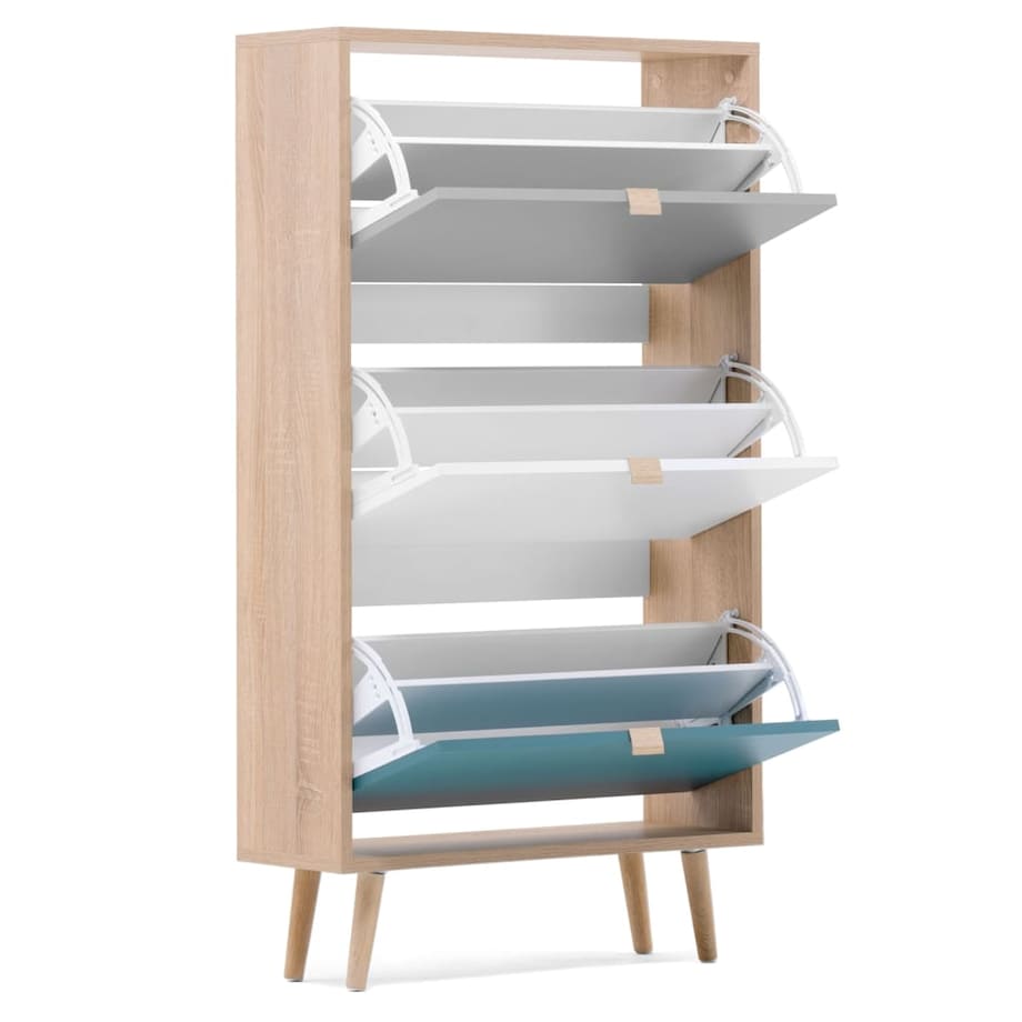 Finori Szafka na buty C-uba 42, dąb sonoma i trzy kolory