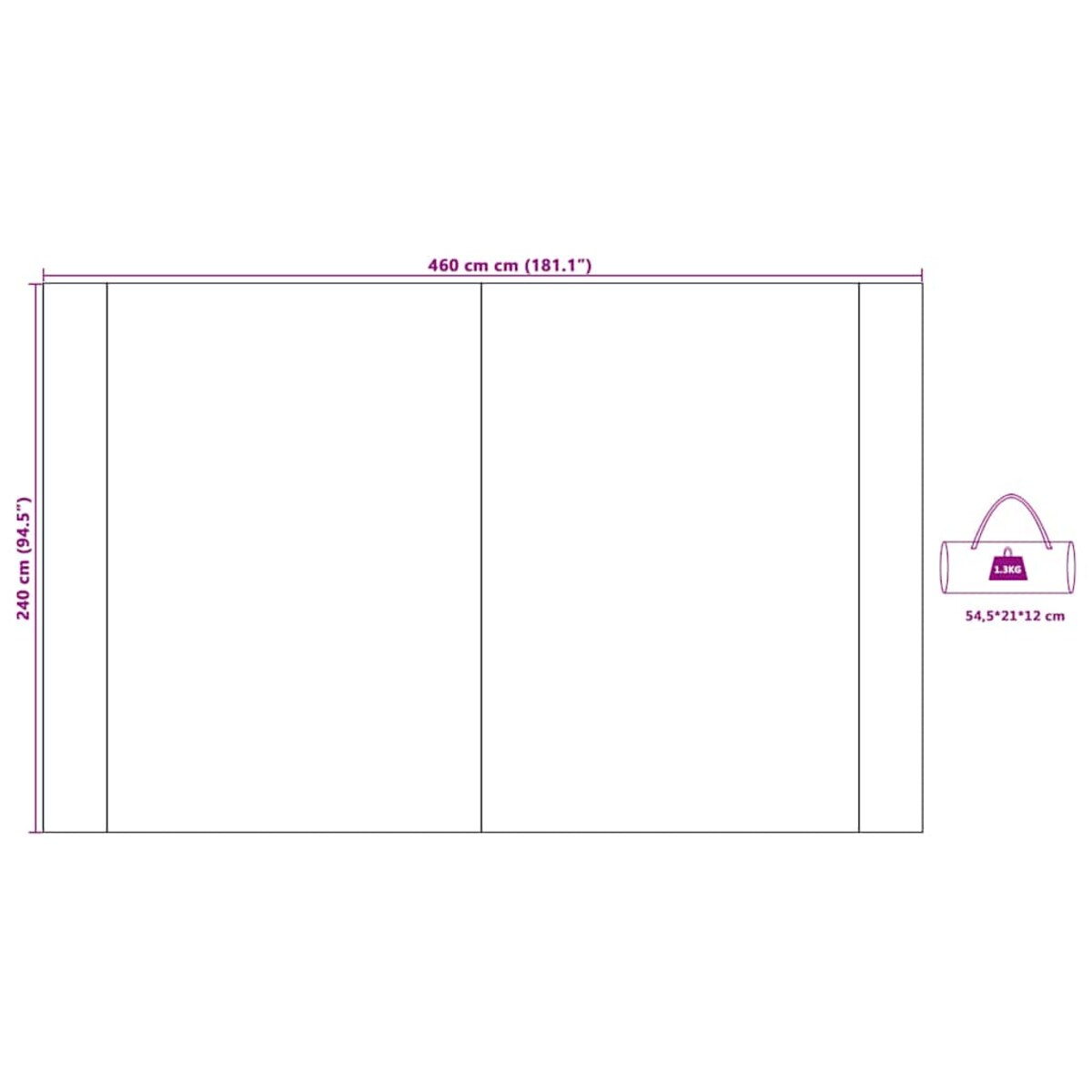 vidaXL Tarp odporny na wodę Niebieski