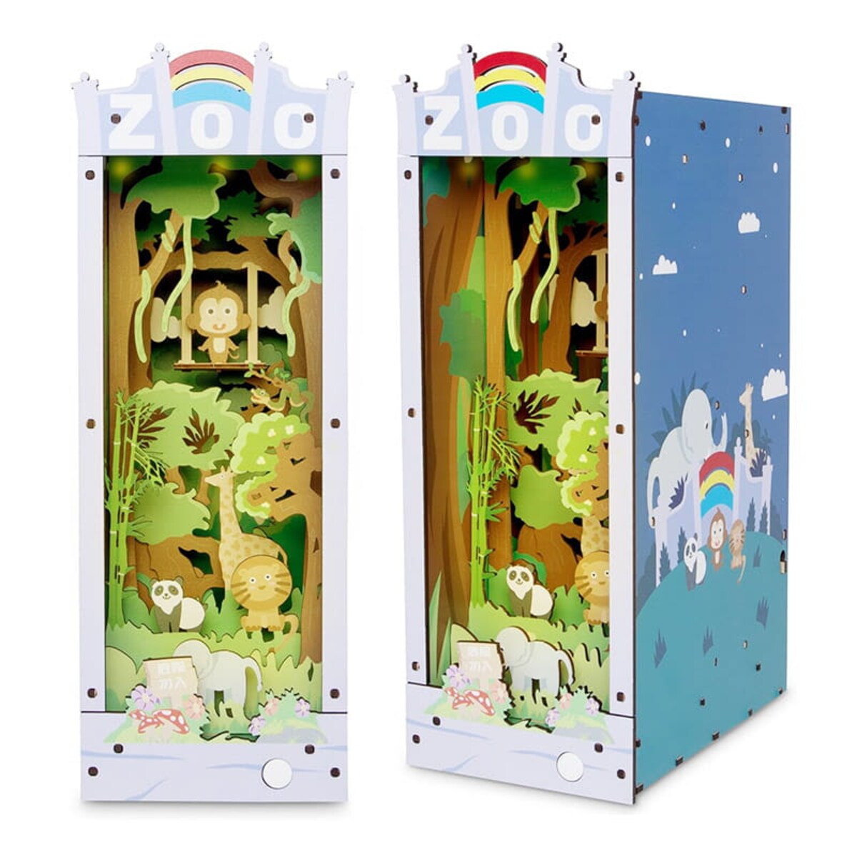 Miniaturowy domek Book Nook - Przygoda w ZOO