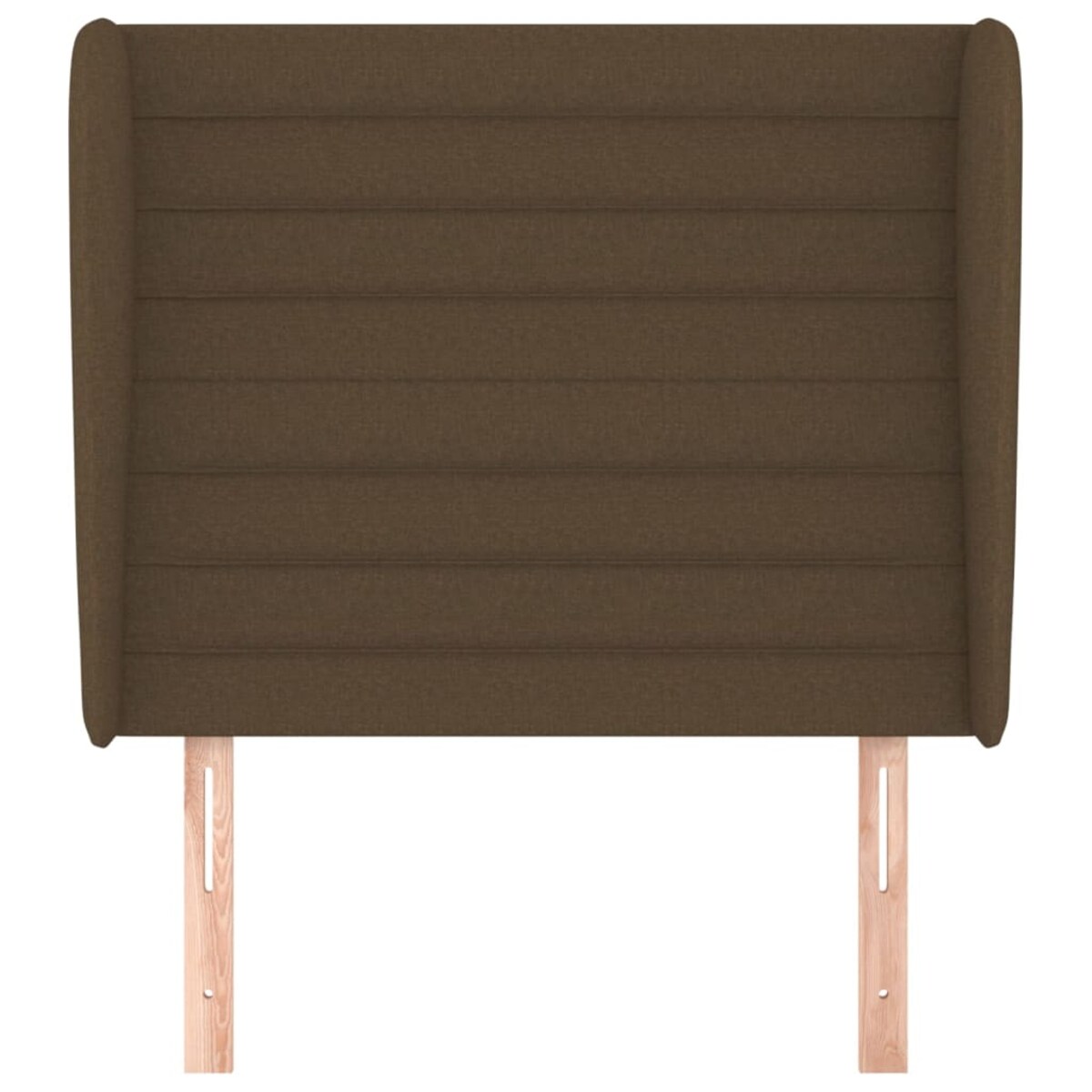 vidaXL Zagłówek uszak, ciemnobrązowy, 83x23x118/128 cm, tkanina