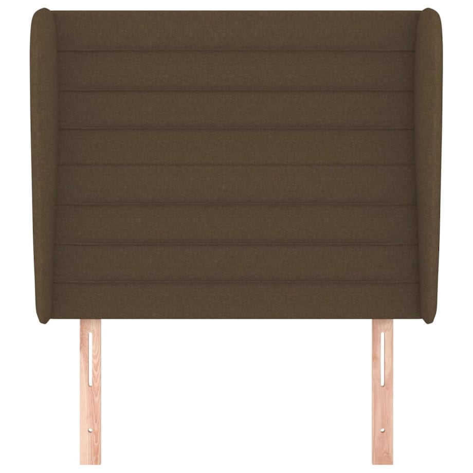 vidaXL Zagłówek uszak, ciemnobrązowy, 83x23x118/128 cm, tkanina