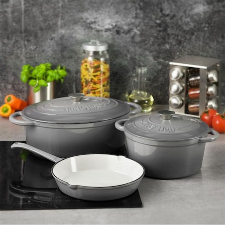 Kinghoff patelnia żeliwna emaliowana 26cm KH1519