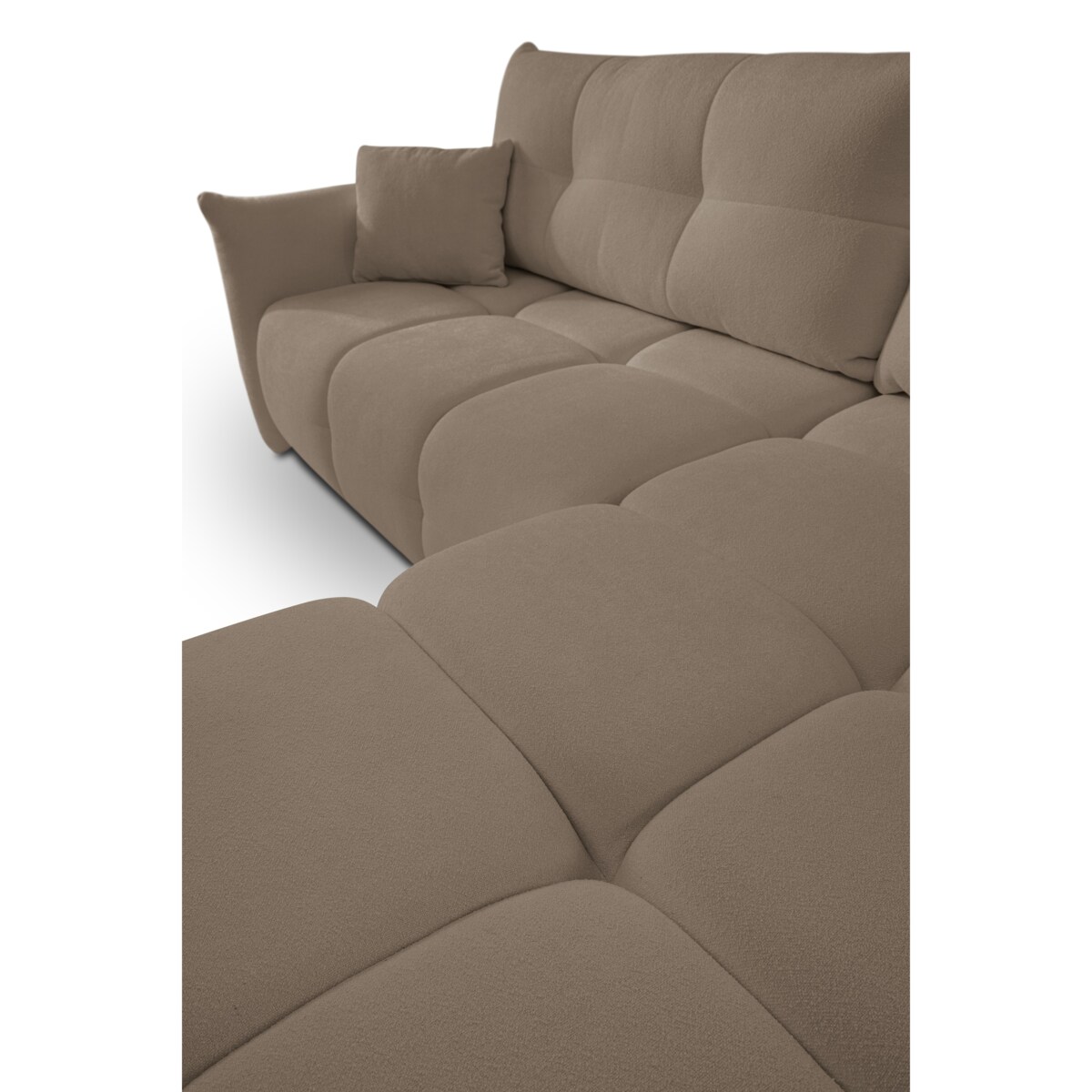 Narożnik z funkcją spania do salonu BOSE, prawostronny, caffe latte