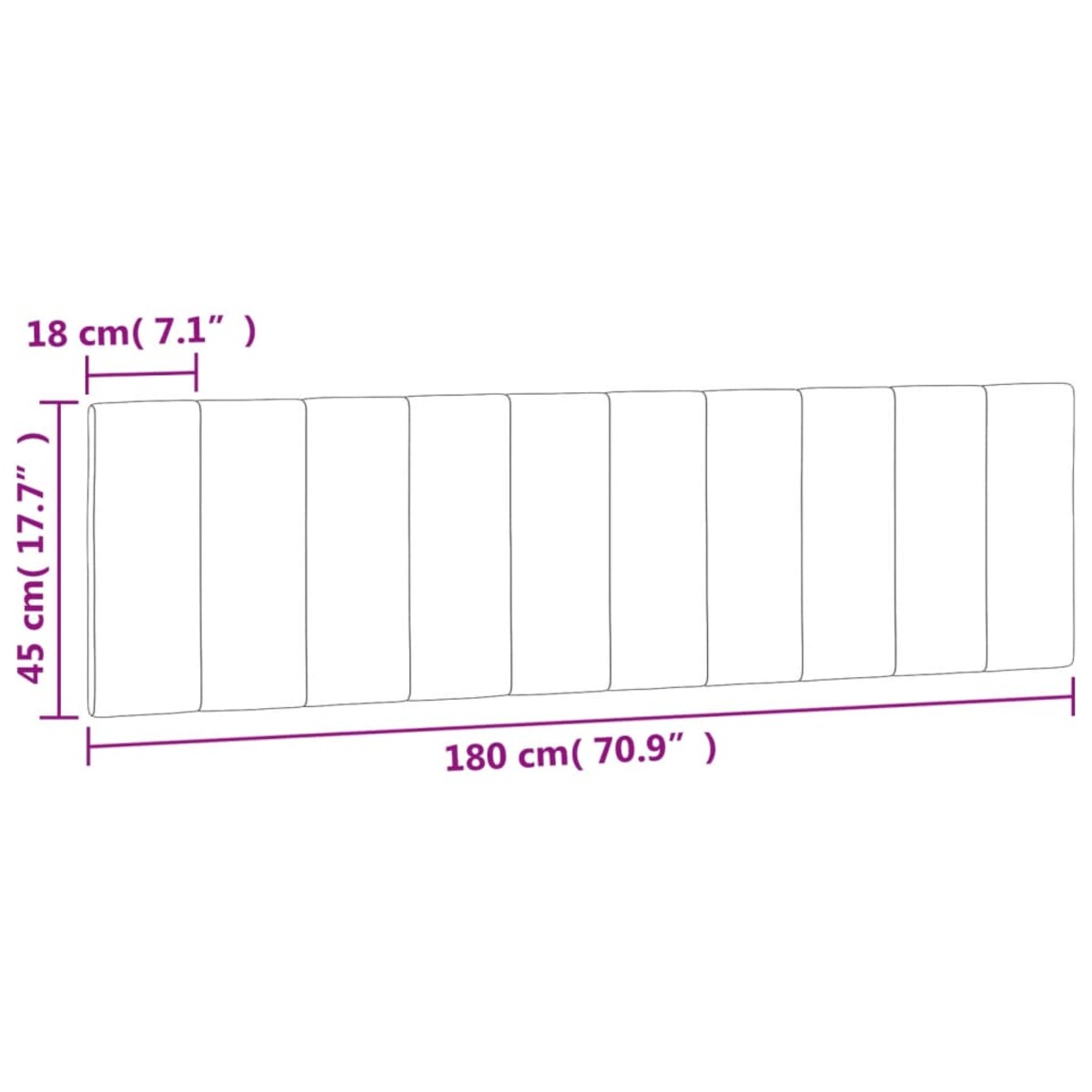 vidaXL Poduszka na wezgłowie, Hanko, ciemnoszara, 180 cm, aksamitna